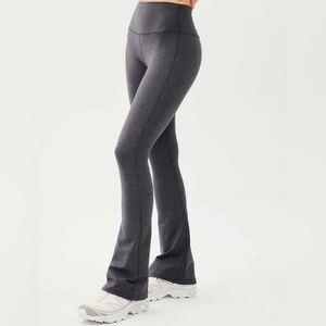 Splits59 Raquel High Waist Flare Legging Heather Gray Short